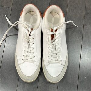 Zara White and Orange Men's Sneakers